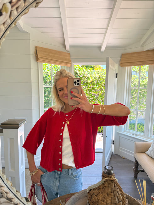 Coastal Cardigan // Red